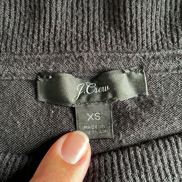 J. Crew Black Boatneck Sweater with Shoulder Buttons - Picture 2 of 6